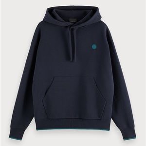 SCOTCH‎ & SODA Over-sized Wool-blend Hoodie, Navy, S